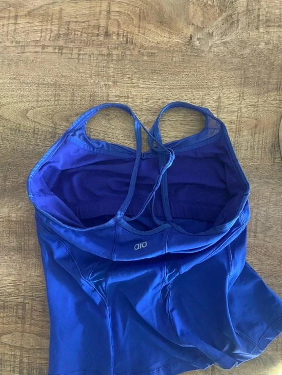 alo yoga womens medium Royal Blue Strappy Active Tank - Picture 6 of 8